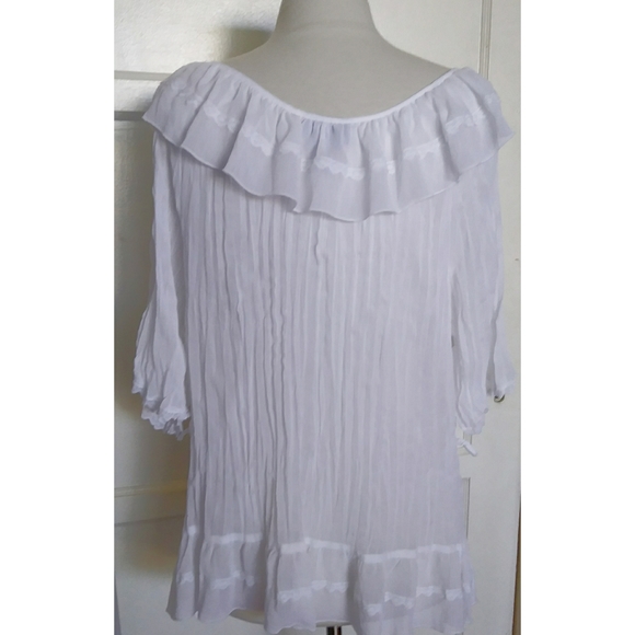 - Lane Bryant white semi-sheer top - Picture 3 of 4